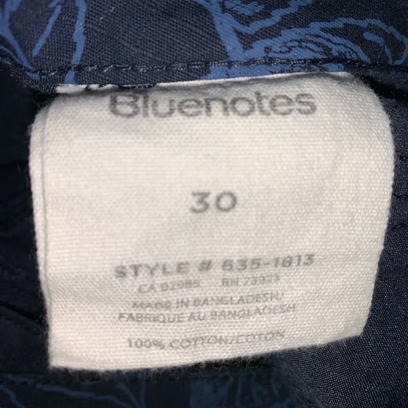Bluenotes Floral Blue / Black Cargo shorts - Picture 3 of 3